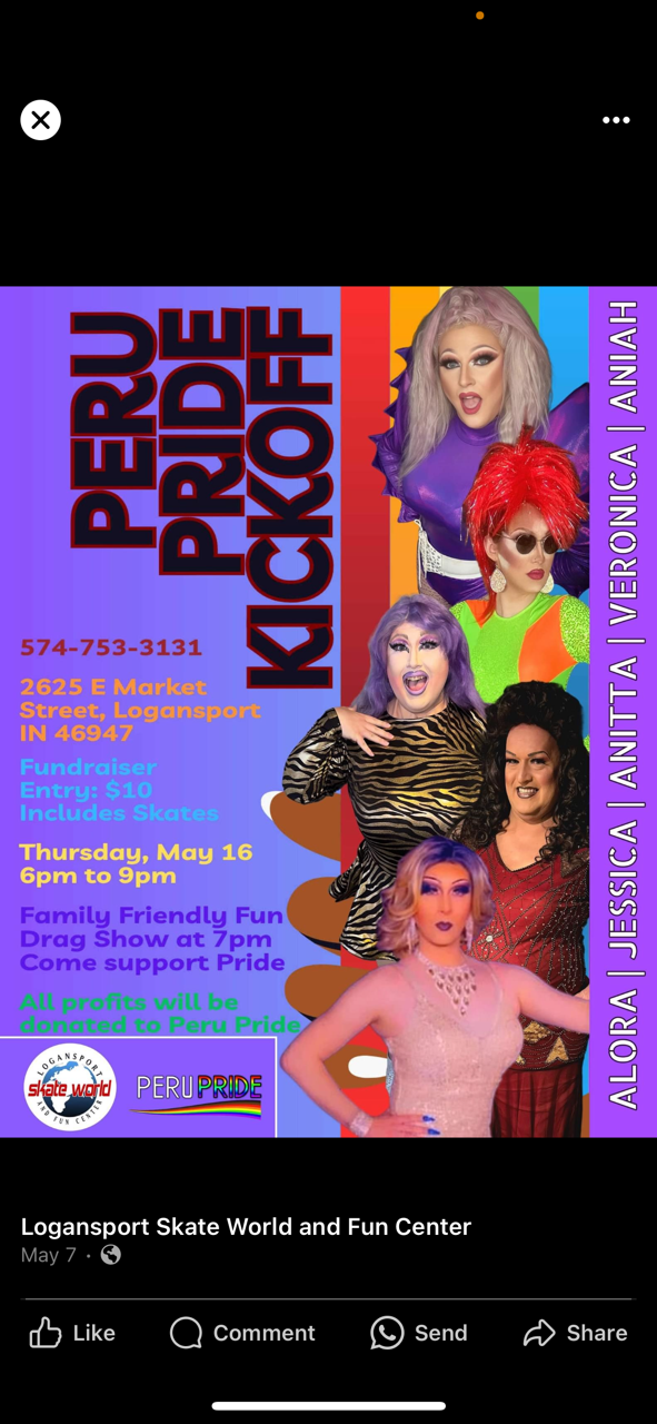 Skate Rink hosting drag show for kids in Logansport